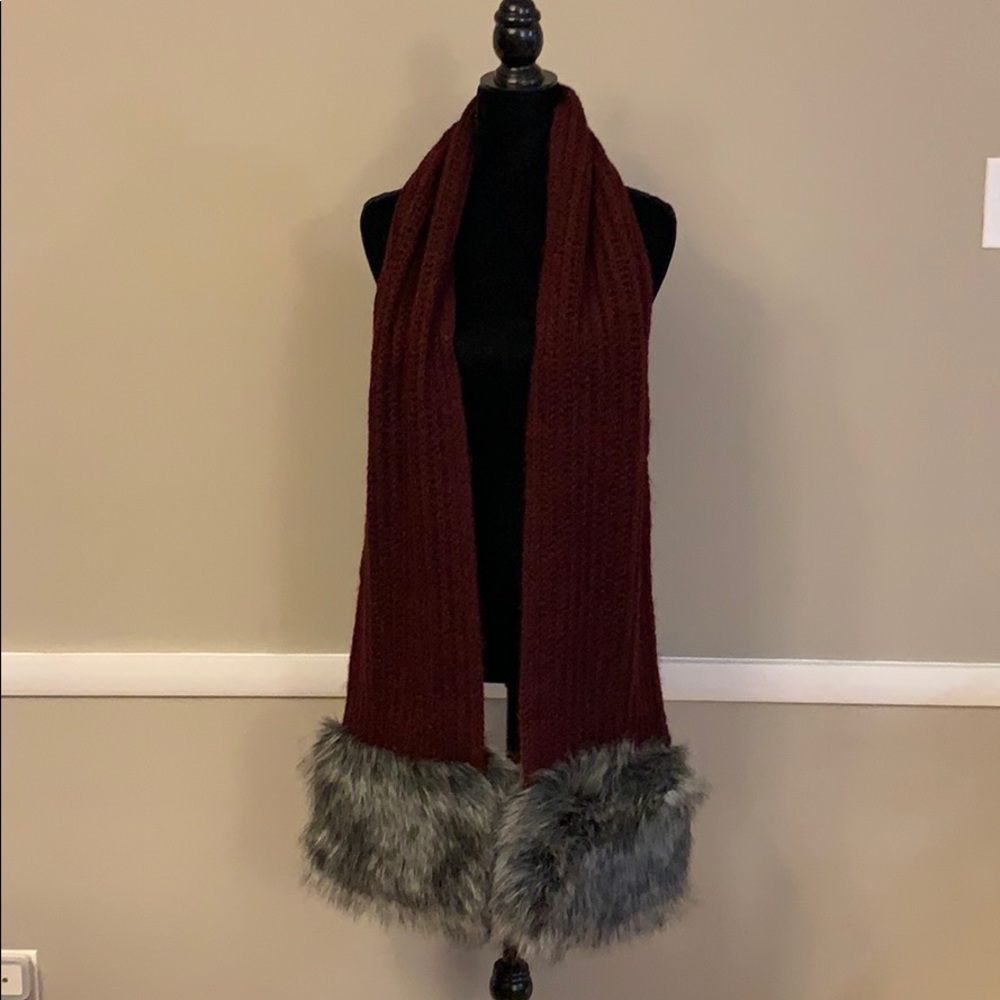 Kate Spade Mohair Blend Faux Fur Scarf - NWT